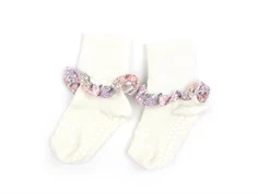 GoBabyGo offwhite/michelle pink bambusstrømper Liberty